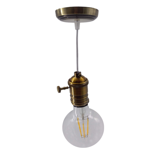 KIT COLG.E27 C/PORT.VINTAGE C/PERILLA BCE.VERDE 9506